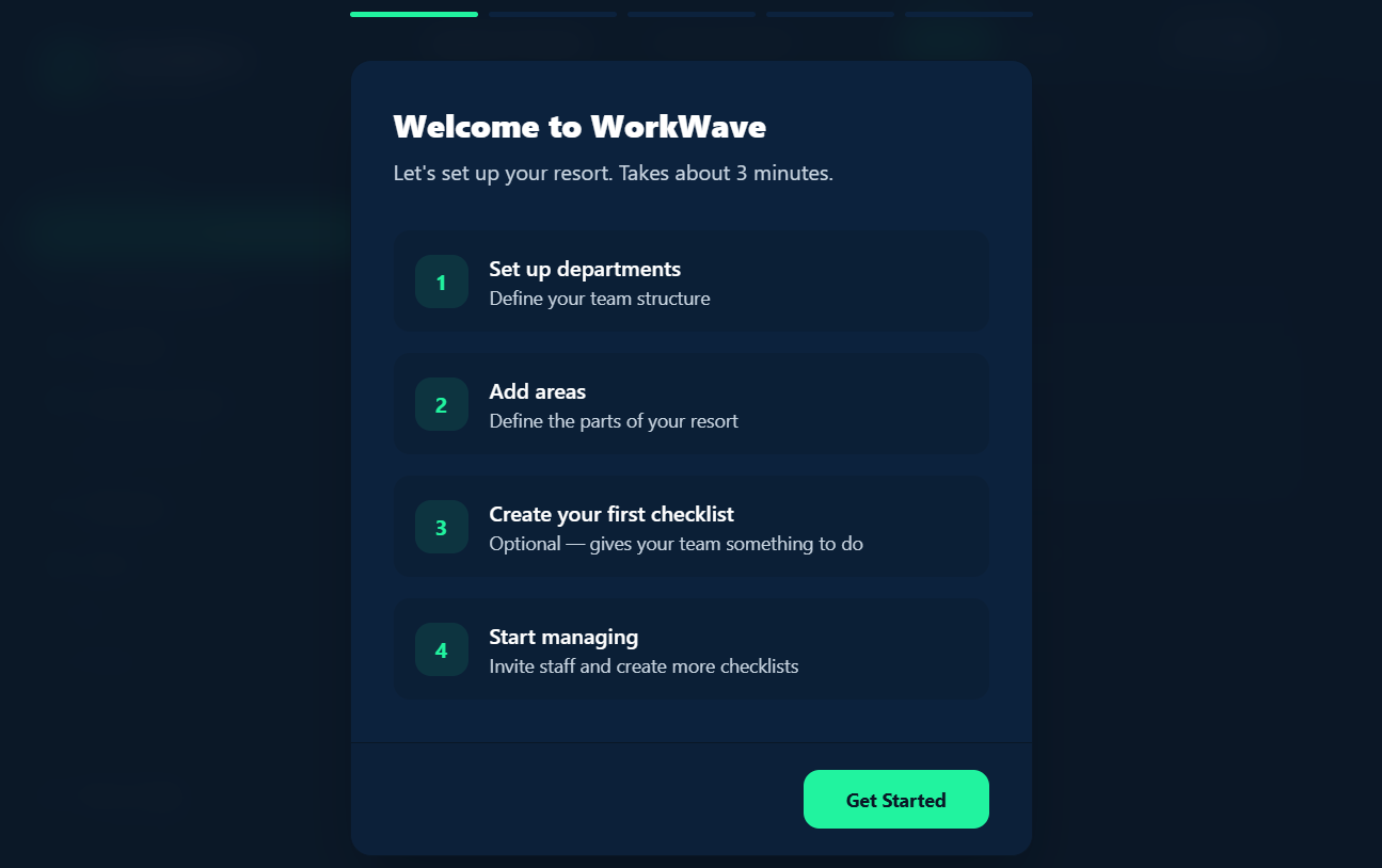 Operations control room — manager dashboard